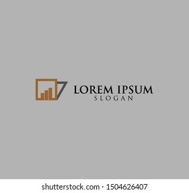 square logo Diagram  / Chart / Apartment Logo Design