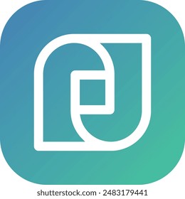 Logotipo cuadrado, diseño de Vector de servicio de tecnología de ícono inteligente ecológico. Ideal para App móvil, Diseño web, etc.