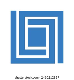 quadratisches Logo, Vektorgrafik-Design