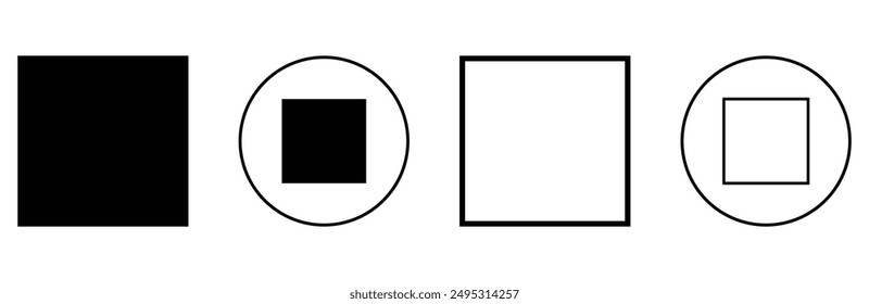 Conjunto de símbolos de Vector de logotipo cuadrado
