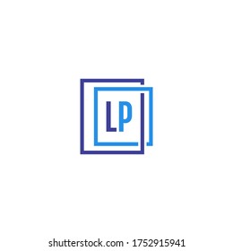 square logo with letter LP inside, company, business, consulting, management, accounting