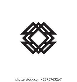  arte de línea de logotipo cuadrado con vector de diseño creativo 