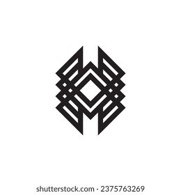  arte de línea de logotipo cuadrado con vector de diseño creativo 
