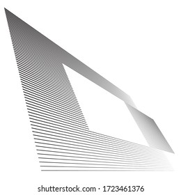 Square Logo with lines. unusual icon Design .Background with Vector stripes .Geometric shape.