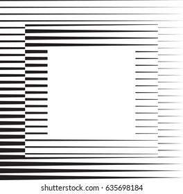Square Logo with lines.unusual flat icon Design .Background with Vector stripes .Geometric shape.