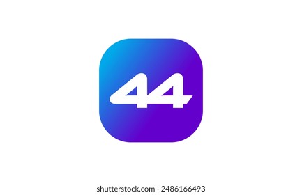 Número de logotipo cuadrado Icono azul púrpura moderno