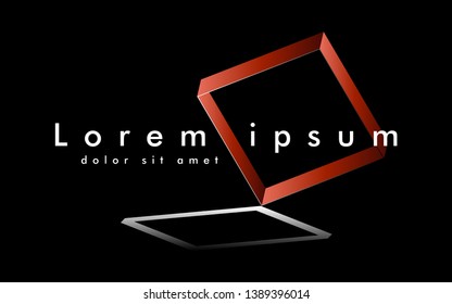 A square logo with shadows for your company