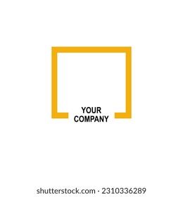 SQUARE LOGO, SIMPLE LOGO LIKE NATIONAL GEOGRAPHIC, LOGO FOR BUSSINES, COMPANY