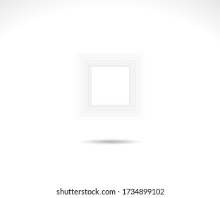 Square logo. Stroke square frame. icon, sign, symbol, Flat design, button, web, picture frame. vector - illustration eps 10.