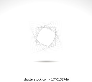 Square logo. Stroke square frame. icon, sign, symbol, Flat design, button, web, picture frame. vector - illustration eps 10.