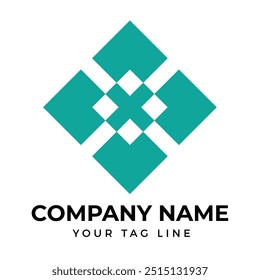 Square Logo Template, for hospital, industry, office, bussines