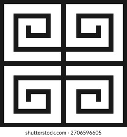 Plantilla cuadrada del logotipo. Línea espiral simple icono. Logotipos de empresas y negocios