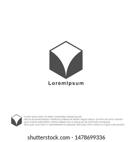 square logo template with simple style