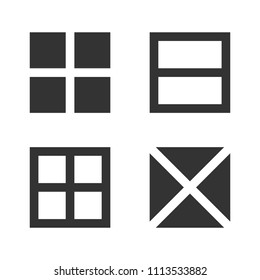 Square logo templates. Memphis style. White background. Stock vector.