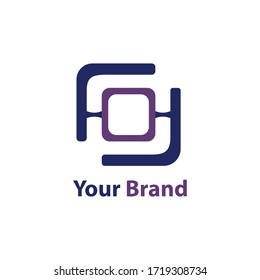 Square logo vector. Creative logo. Beautiful and simple element.