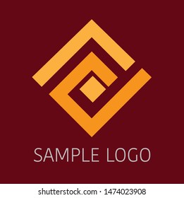 Square Logo Vector On Dark Background Stock Vector (Royalty Free ...