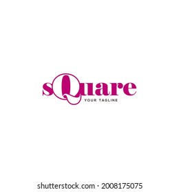 Logotipo cuadrado del diseño de logotipo moderno para negocios