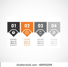 Square luxury banner infographics elements for business data vector.