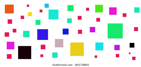 square with many colors and sizes