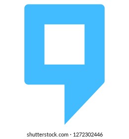 Square map pin sign location icon. Web internet cartography button created in flat style. The design graphic element is saved as a vector illustration in the EPS file format.