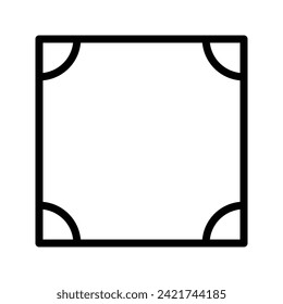 Square, Mathematics Flat Icon Logo Illustration. Mathematik-Symbolsatz. Geeignet für Webdesign, Logo, App.