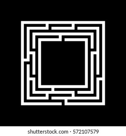 Square maze icon.