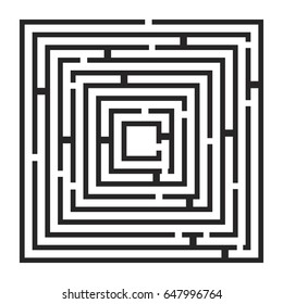 square maze, labirynth vector symbol icon design. Beautiful illustration isolated on white background
