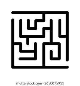 Square Maze Puzzle Vector Illustration	