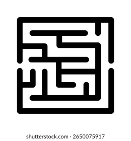 Square Maze Puzzle Vector Illustration	