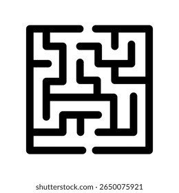 Square Maze Puzzle Vector Illustration	