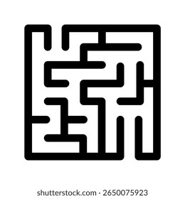 Laberinto cuadrado Puzzle Ilustración vectorial	