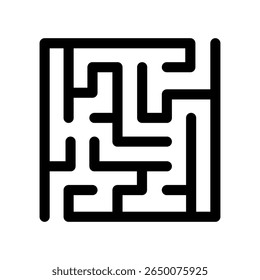 Square Maze Puzzle Vector Illustration	