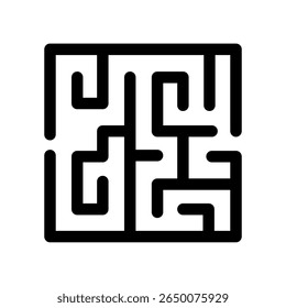 Laberinto cuadrado Puzzle Ilustración vectorial	