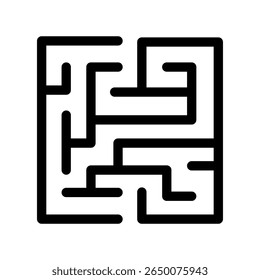 Laberinto cuadrado Puzzle Ilustración vectorial	
