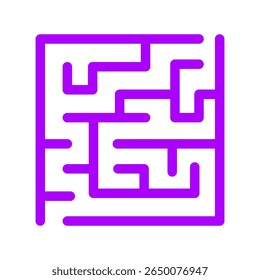 Square Maze Puzzle Vector Illustration