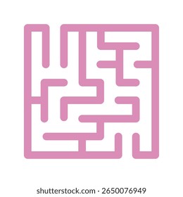 Square Maze Puzzle Vector Illustration