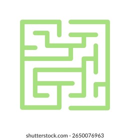 Ilustração de vetor de quebra- cabeça de labirinto quadrado