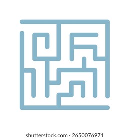 Square Maze Puzzle Vector Illustration