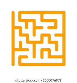 Square Maze Puzzle Vector Illustration
