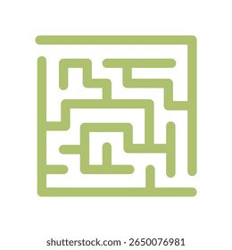 Laberinto cuadrado Puzzle Ilustración vectorial