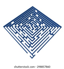 Square maze. Vector illustration