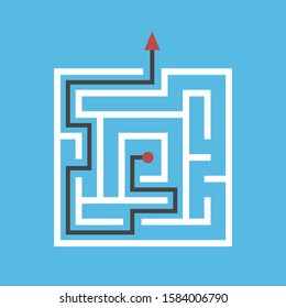 Square Maze Way Center Exit On Stock Vector (Royalty Free) 1584006790