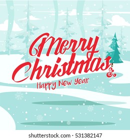 Square Merry Christmas Greetings Card, Suitable for Invitation, Web Banner, Social Media, and Other Christmas Related Occasion