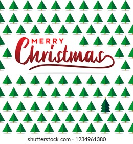 square merry christmast treen pattern modern style for social media