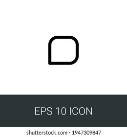 square message eps 10 simple icon