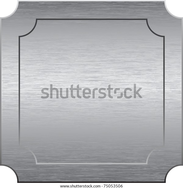 Square Metal Plate Cut Corners Vector Stock Vector (Royalty Free ...