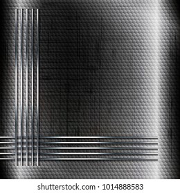 The square metallic background with lines
