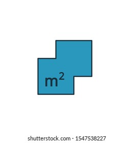 Icono de Metro cuadrado. Elemento simple de la colección de iconos inmobiliarios. Icono de Creative Square Meter ui, ux, aplicaciones, software e infografías.