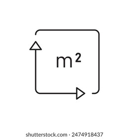 Square Meter icon, template for graphic and web design. vector illustration