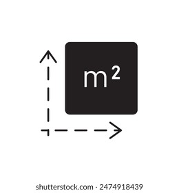 Square Meter icon, template for graphic and web design. vector illustration